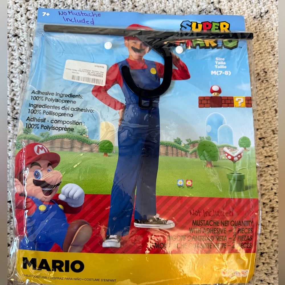 Super Mario Kids Costume - Blue and Red